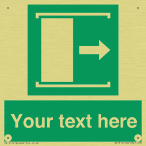 Custom sign safe condition Door slides right to open